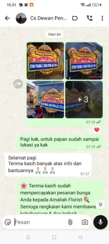Testimonial Papan Bunga Pernikahan pik 2